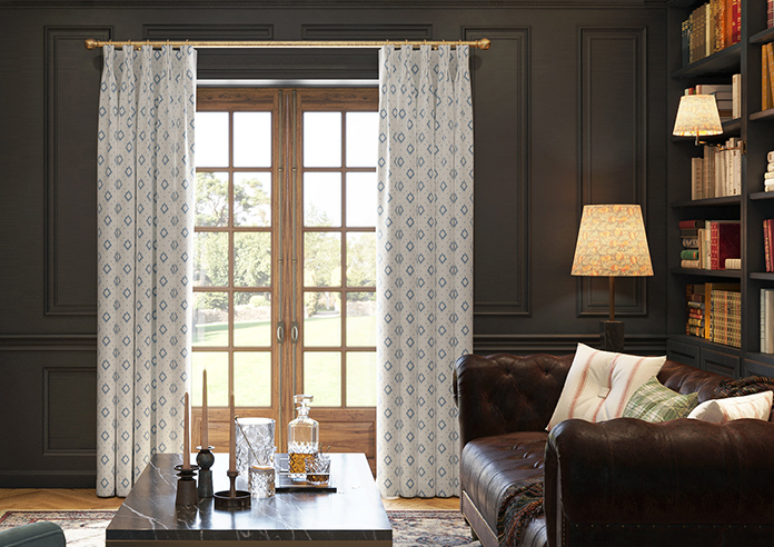 Huaraz Velvet, Cool Blue - Made to Measure Curtains - Image 3